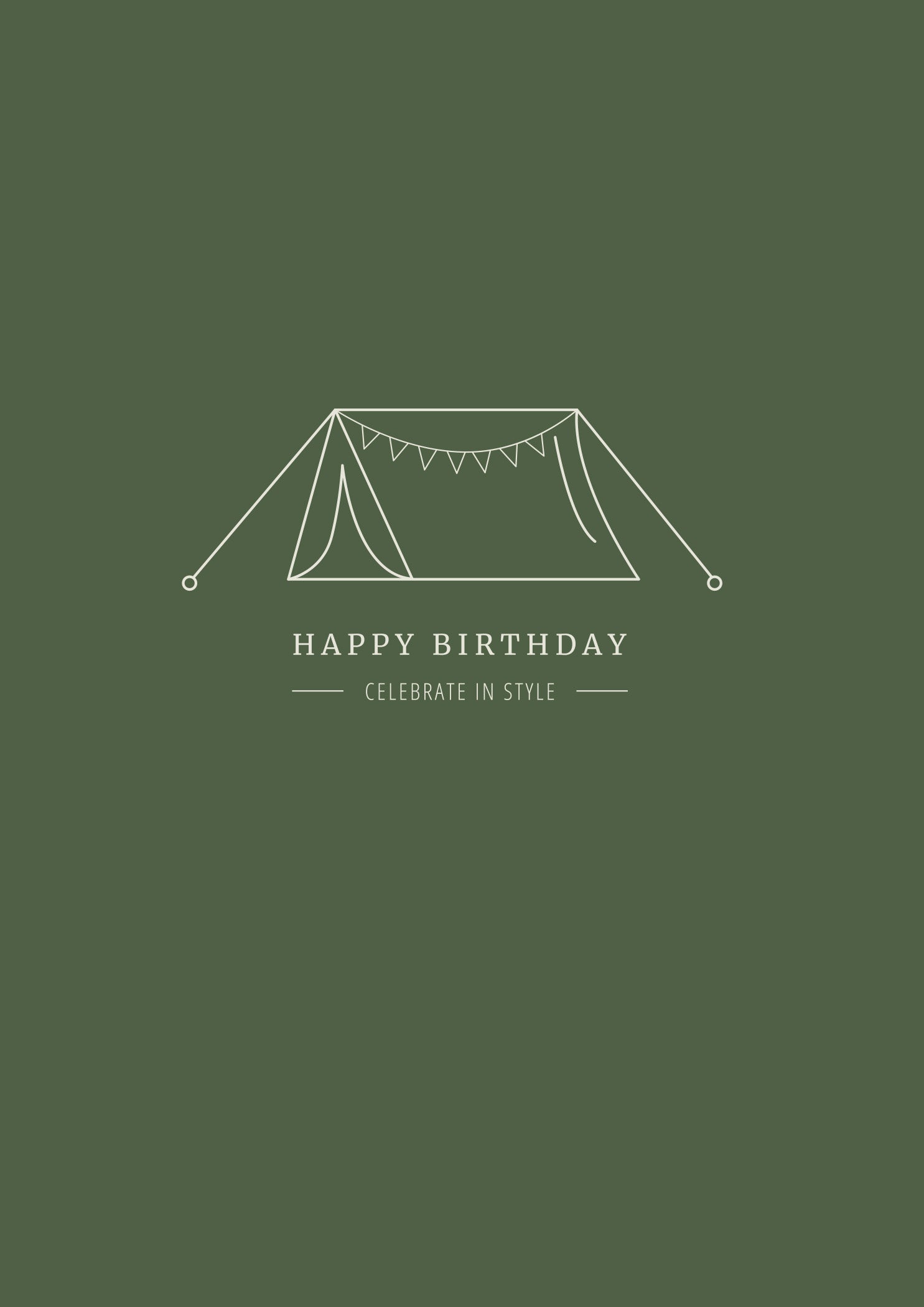 Greeting Card LEGEND - TENT BUNTING